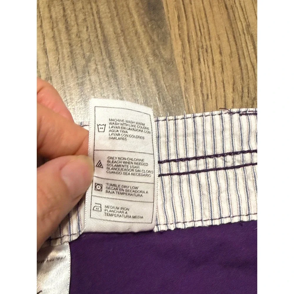 Just My Size Shorts Women Size 20W Purple Crown Jewel Pockets Stretch Casual